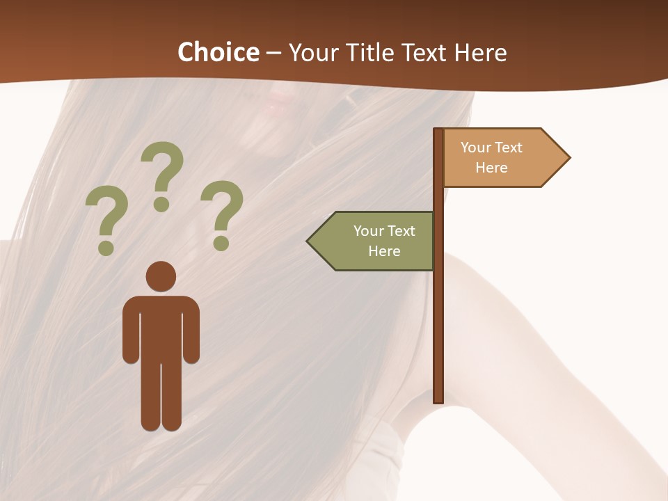 Very Long Hair With Layers PowerPoint Template