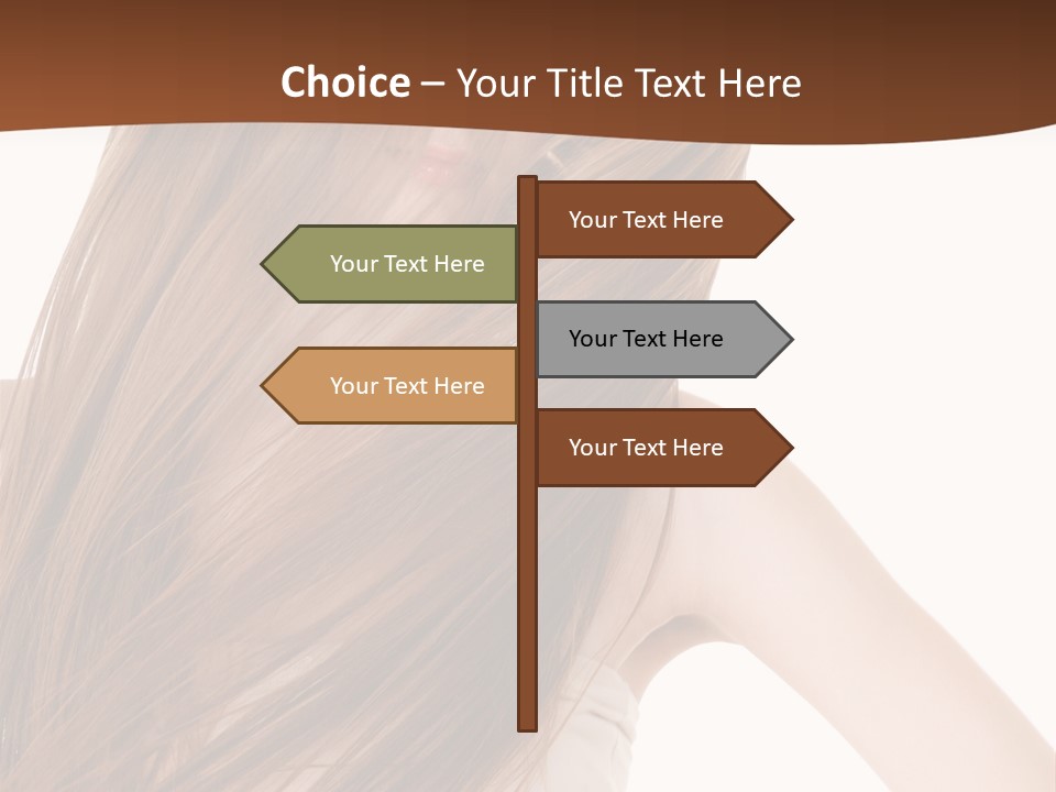 Very Long Hair With Layers PowerPoint Template