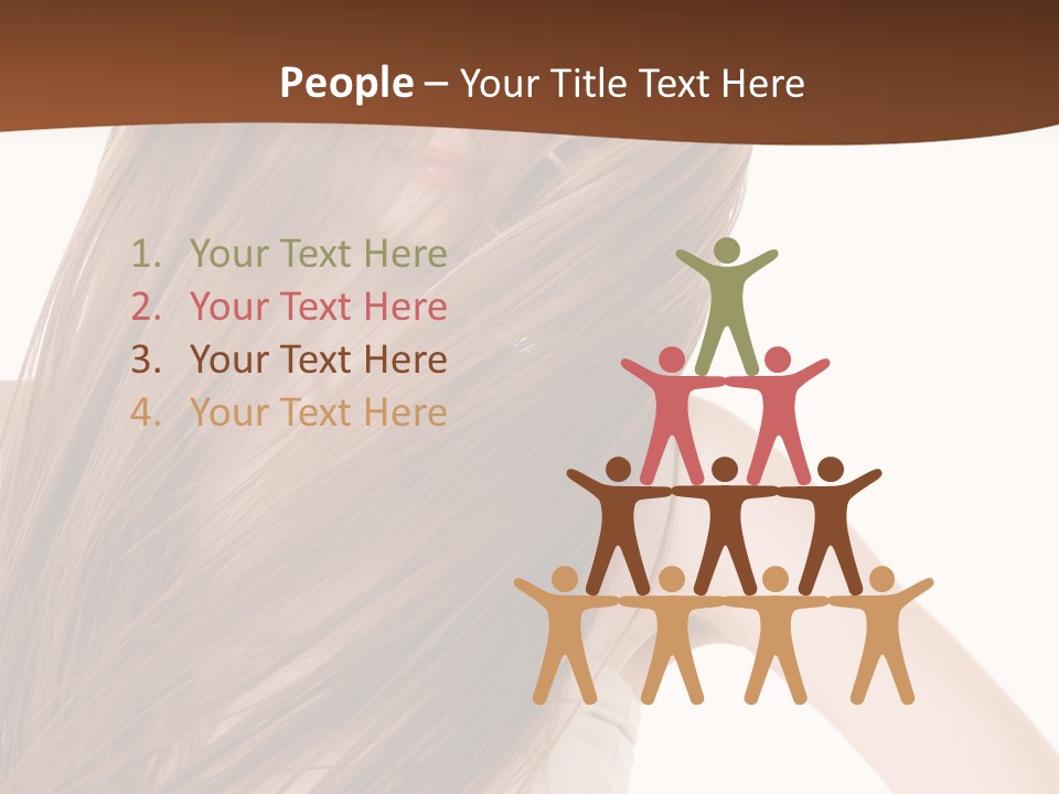 Very Long Hair With Layers PowerPoint Template