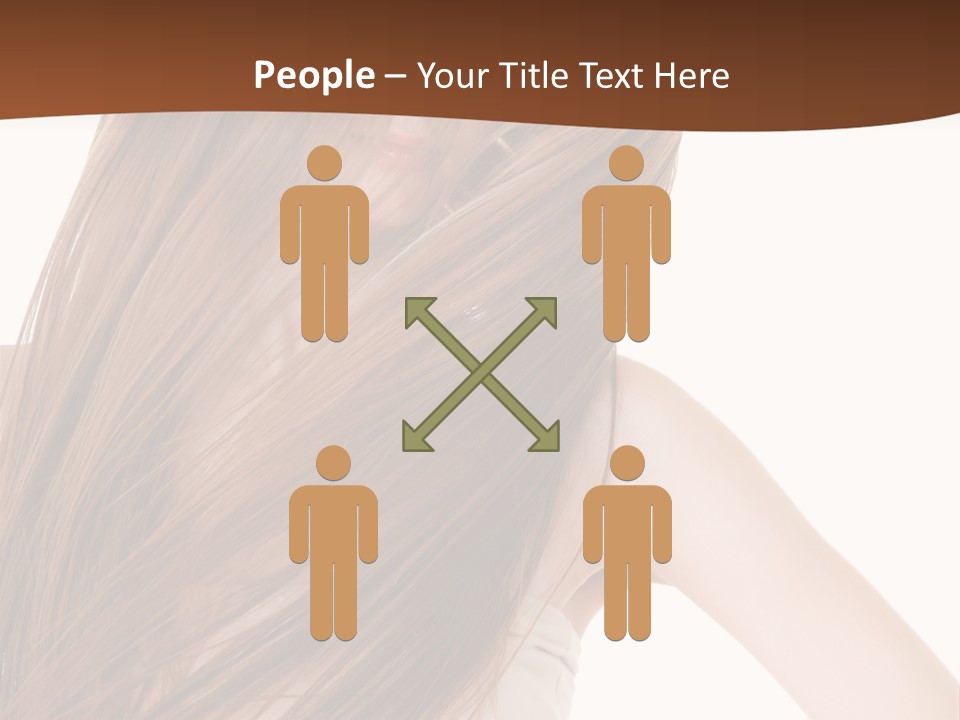 Very Long Hair With Layers PowerPoint Template