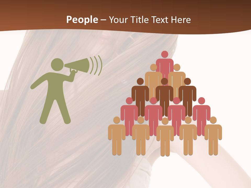 Very Long Hair With Layers PowerPoint Template