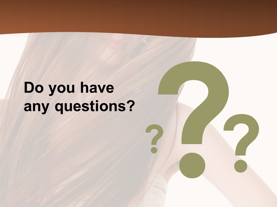 Very Long Hair With Layers PowerPoint Template