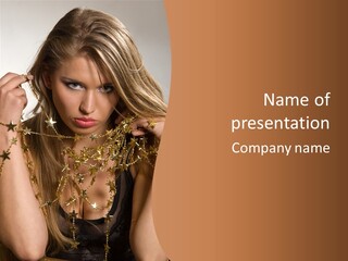 Color Golden Model PowerPoint Template