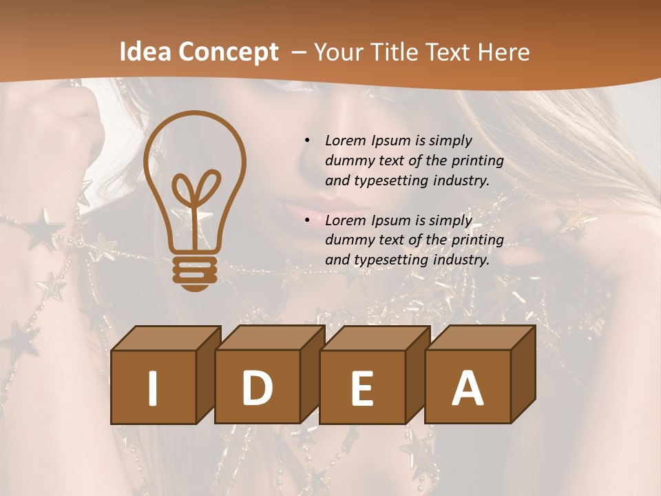 Color Golden Model PowerPoint Template