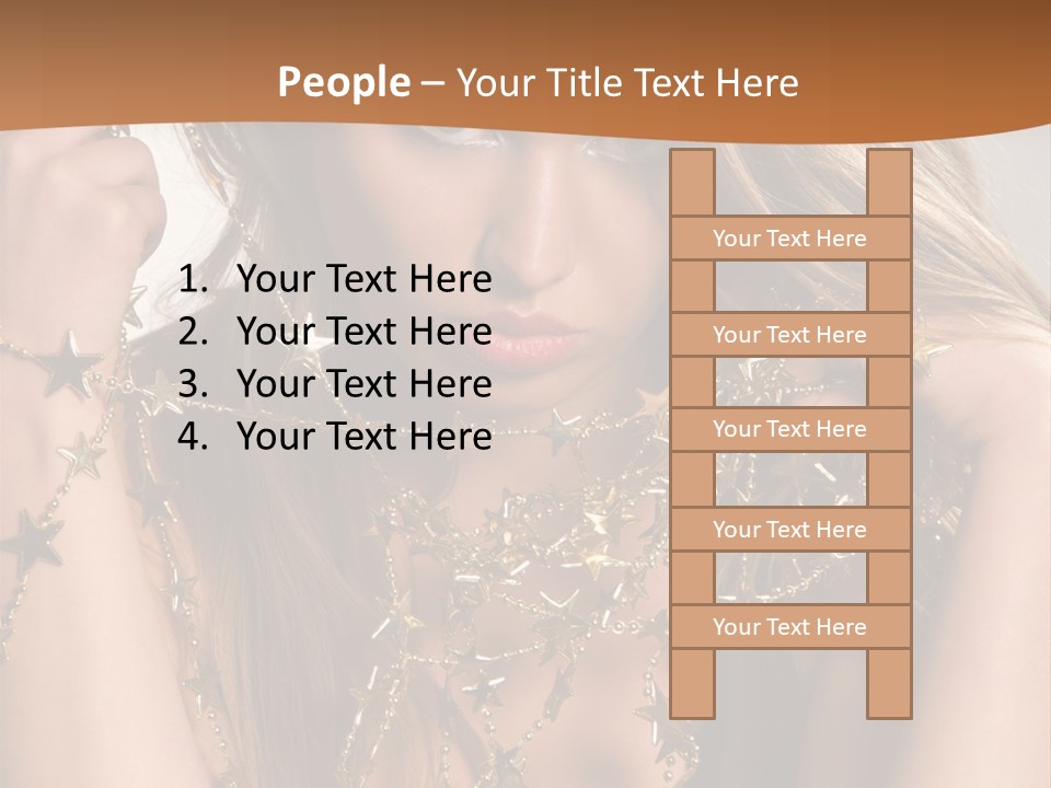 Color Golden Model PowerPoint Template