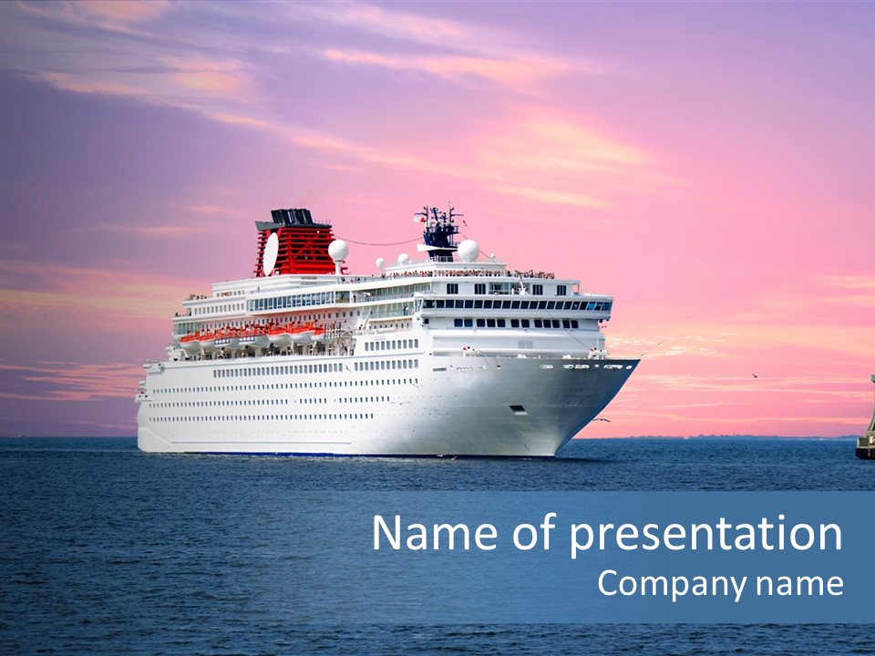 Publicidad De Cruceros PowerPoint Template