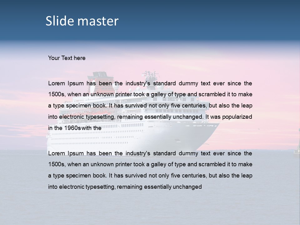 Publicidad De Cruceros PowerPoint Template