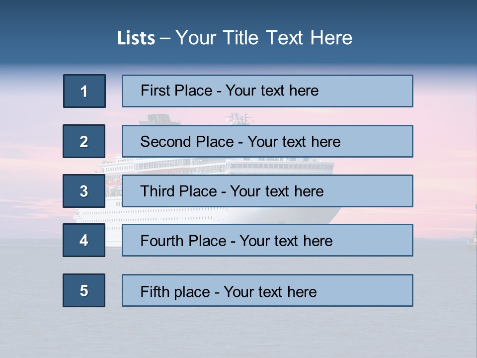 Publicidad De Cruceros PowerPoint Template