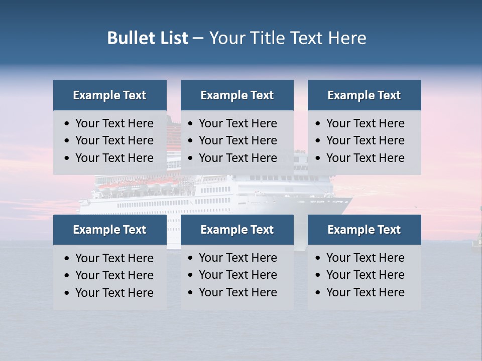 Publicidad De Cruceros PowerPoint Template