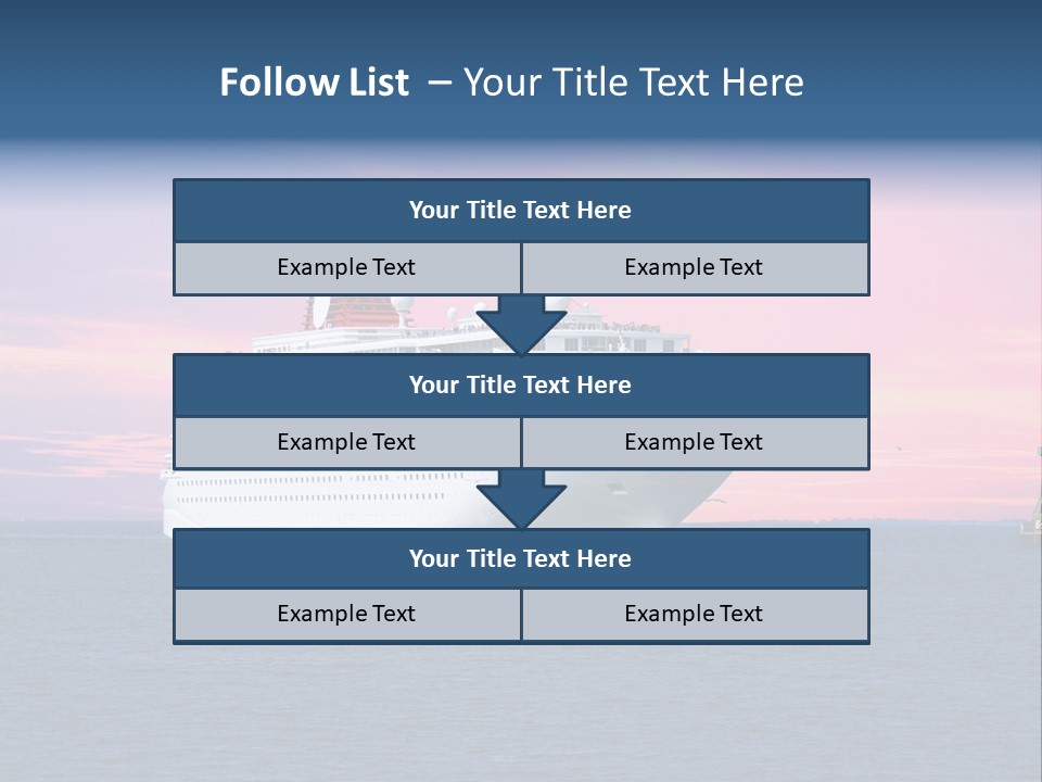 Publicidad De Cruceros PowerPoint Template