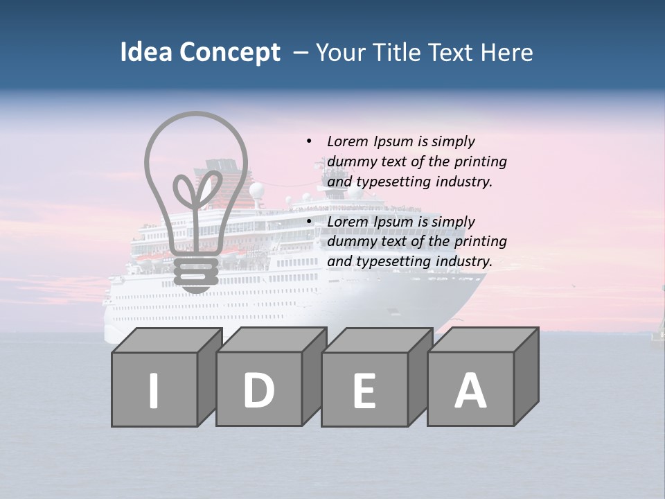 Publicidad De Cruceros PowerPoint Template