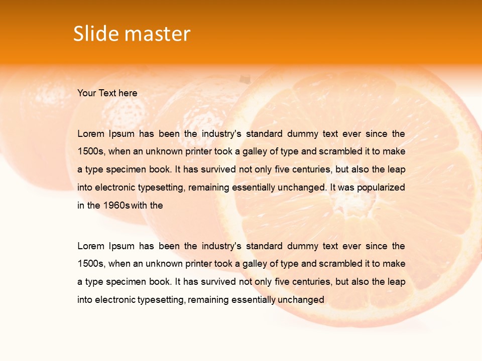Orange Clipart PowerPoint Template