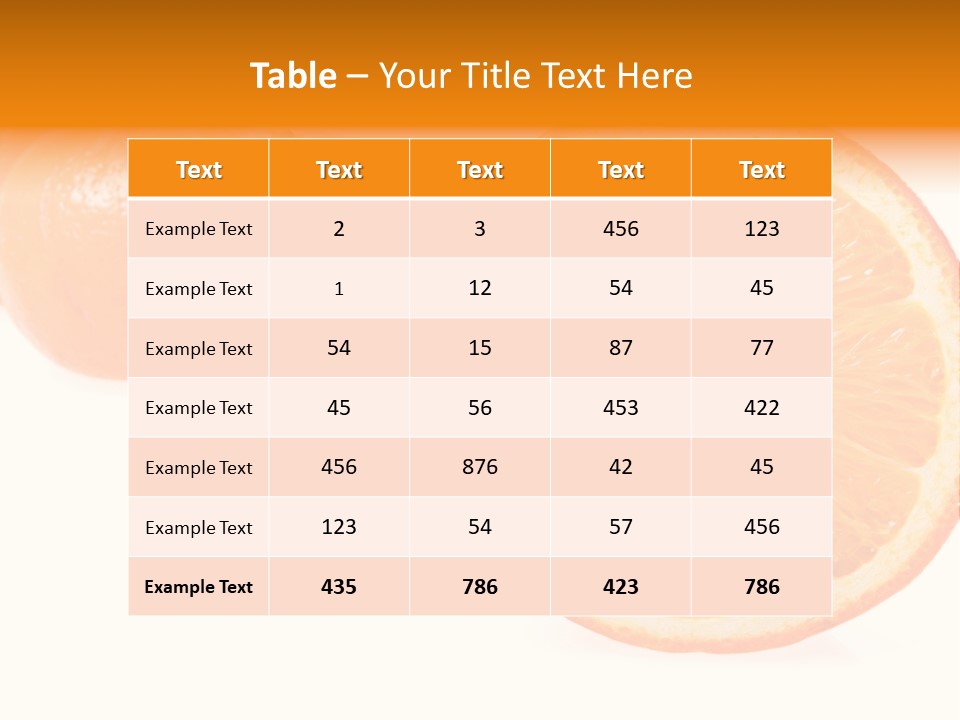 Orange Clipart PowerPoint Template