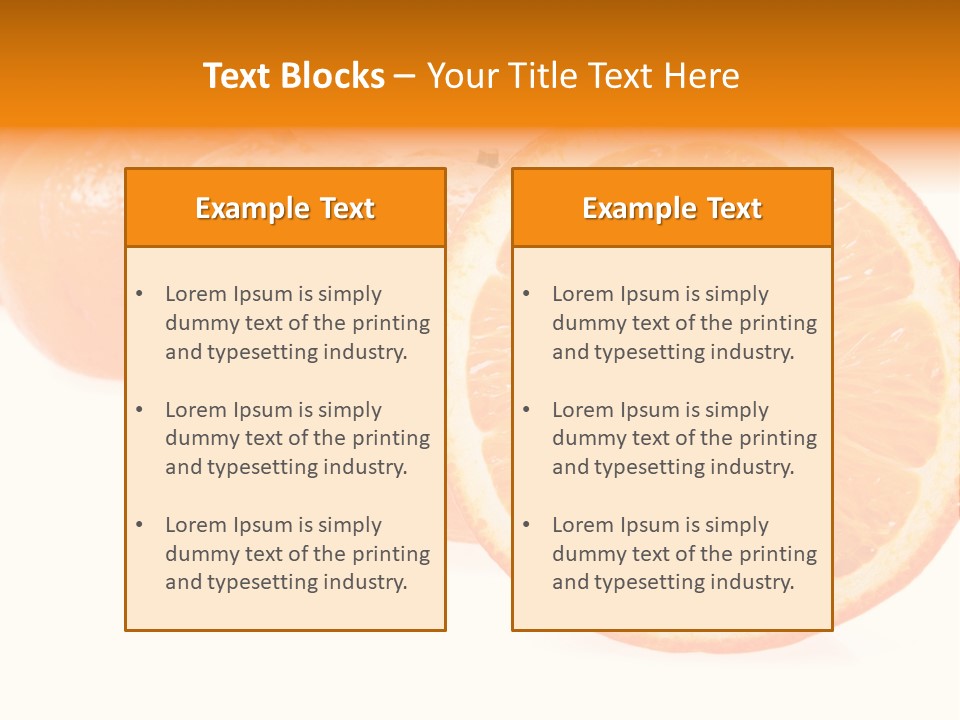 Orange Clipart PowerPoint Template