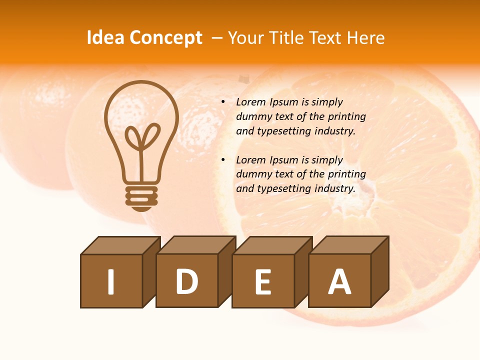 Orange Clipart PowerPoint Template