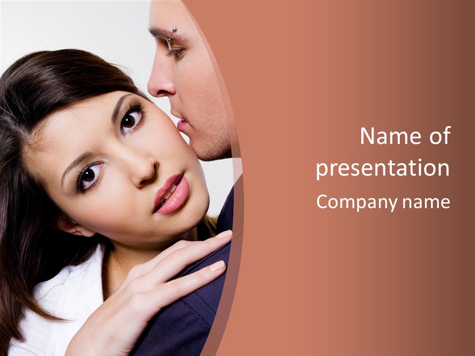 Couple Posing PowerPoint Template