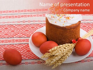 Russian Easter Recipes PowerPoint Template