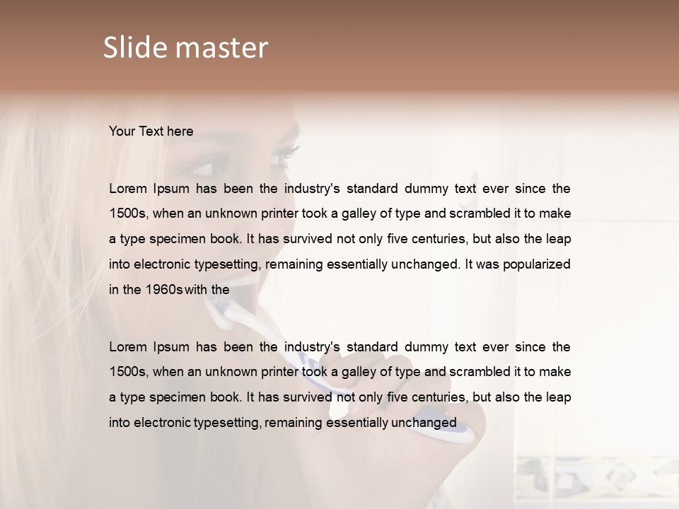 Makeup Woman Bathroom PowerPoint Template