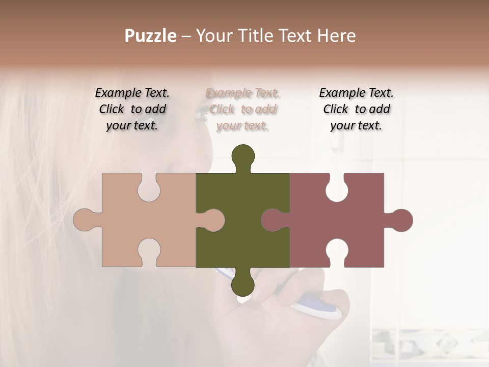 Makeup Woman Bathroom PowerPoint Template