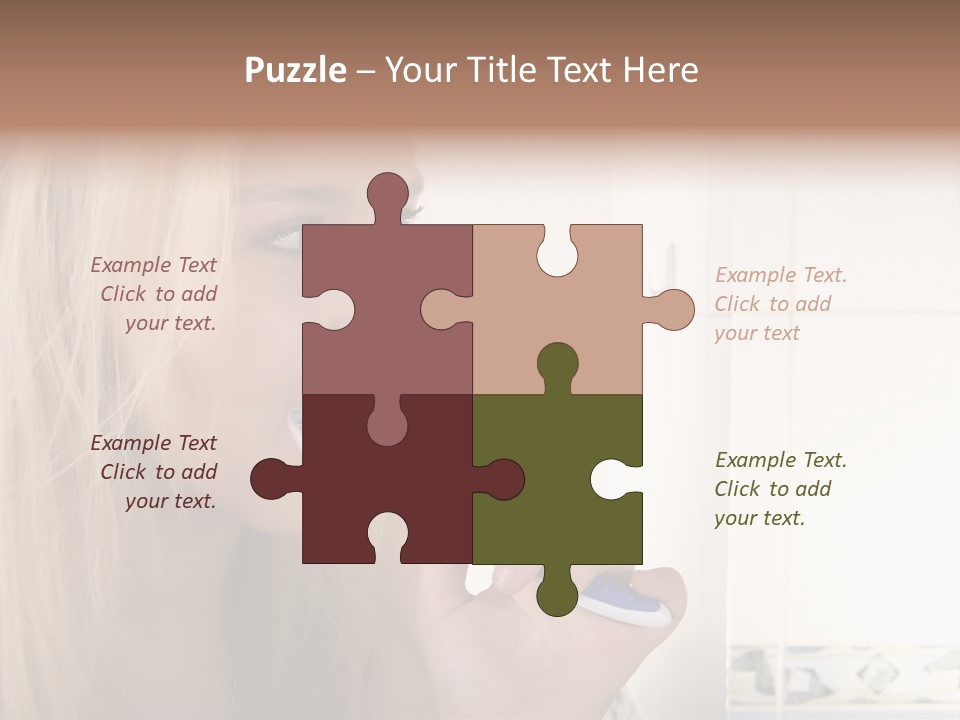 Makeup Woman Bathroom PowerPoint Template