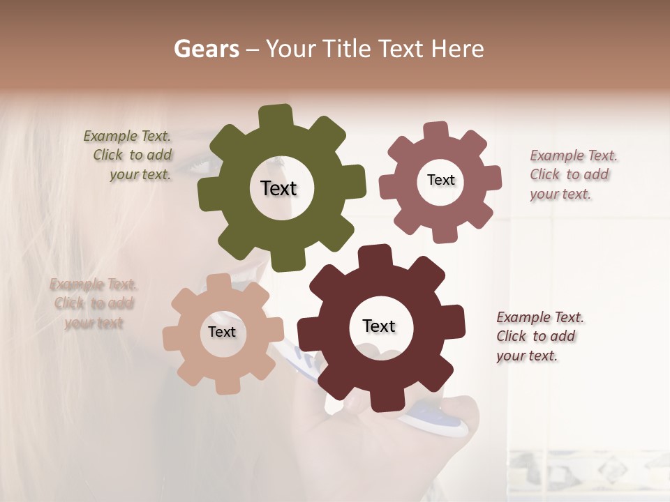 Makeup Woman Bathroom PowerPoint Template