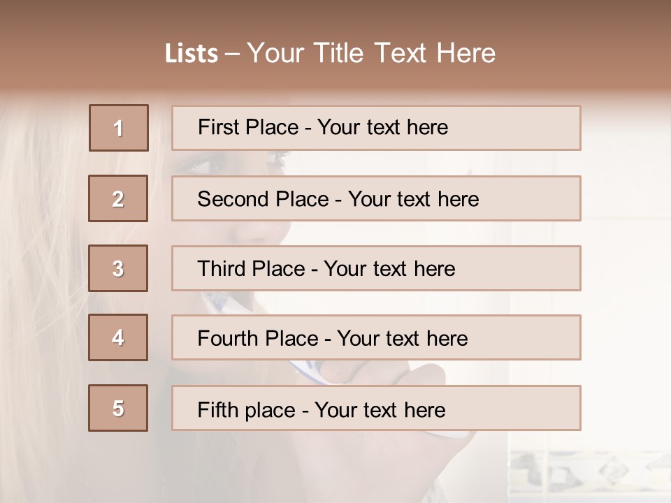 Makeup Woman Bathroom PowerPoint Template