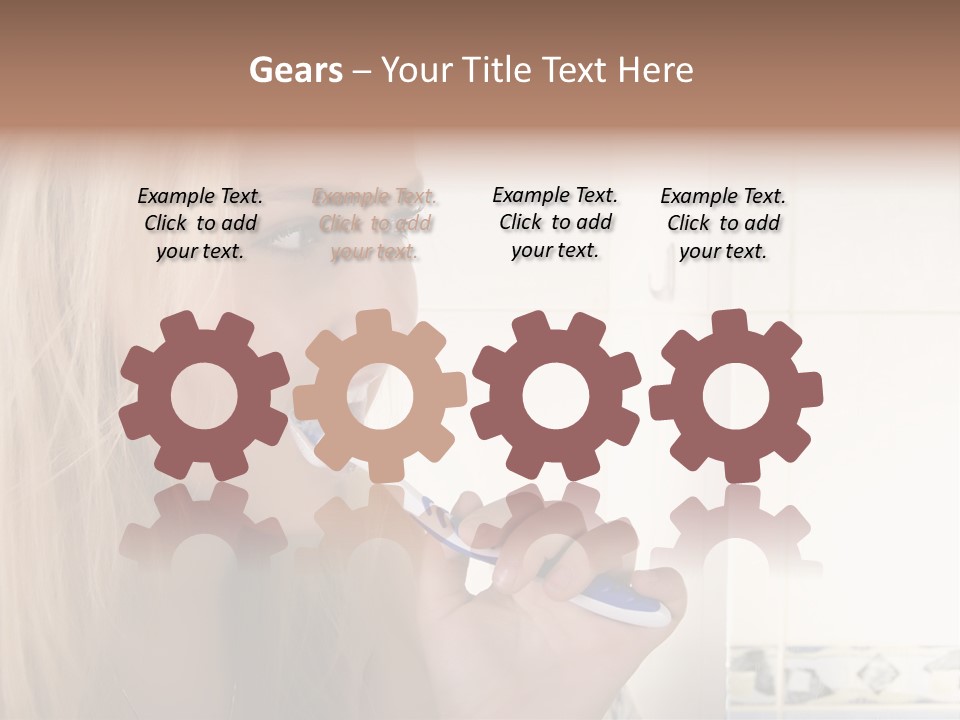 Makeup Woman Bathroom PowerPoint Template