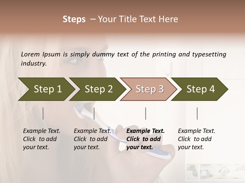 Makeup Woman Bathroom PowerPoint Template