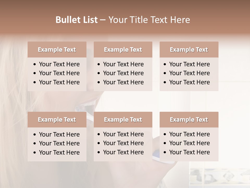 Makeup Woman Bathroom PowerPoint Template