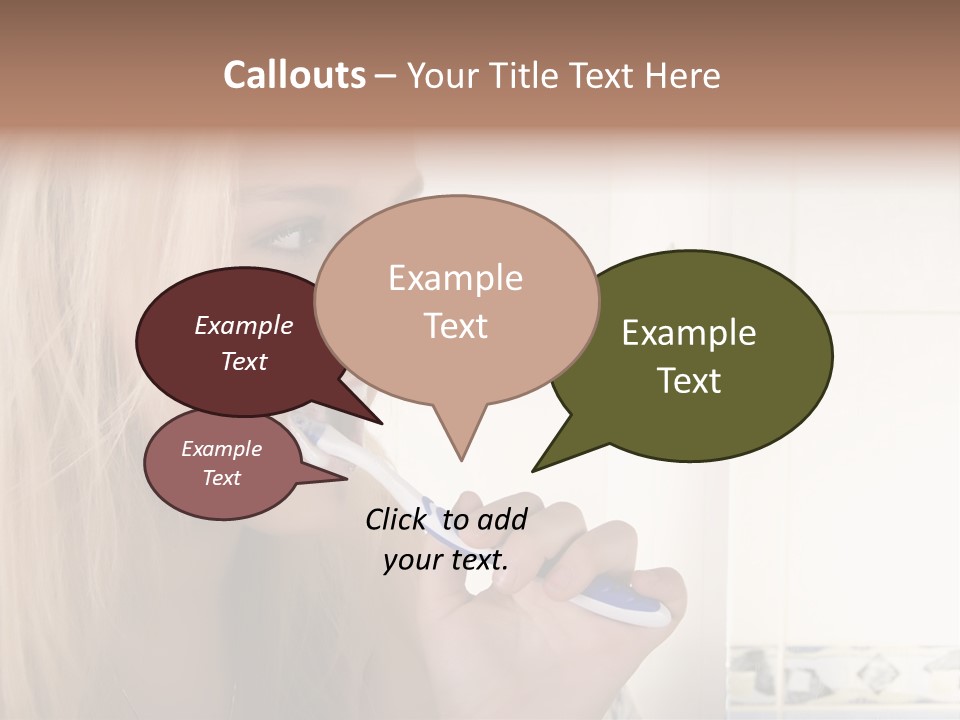 Makeup Woman Bathroom PowerPoint Template