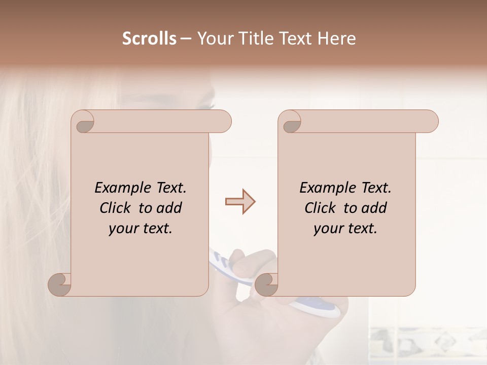 Makeup Woman Bathroom PowerPoint Template
