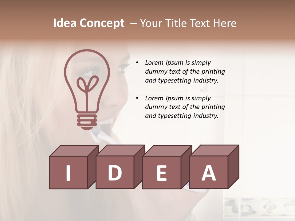 Makeup Woman Bathroom PowerPoint Template