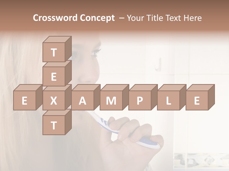 Makeup Woman Bathroom PowerPoint Template