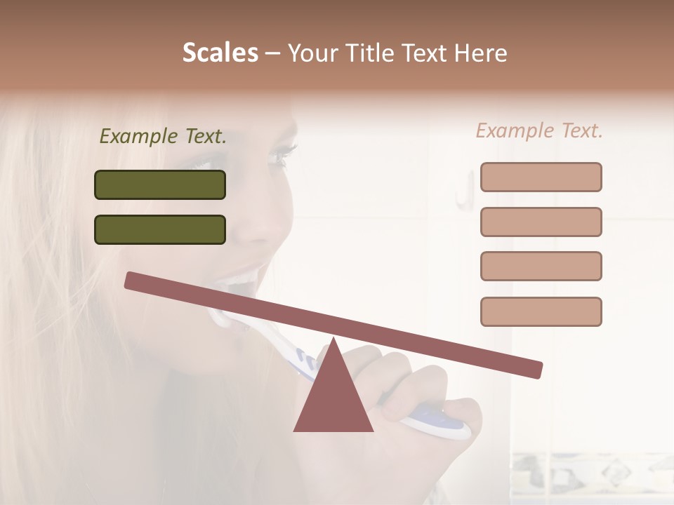 Makeup Woman Bathroom PowerPoint Template