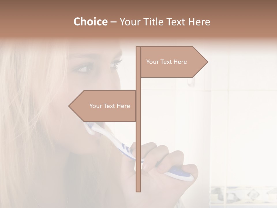 Makeup Woman Bathroom PowerPoint Template