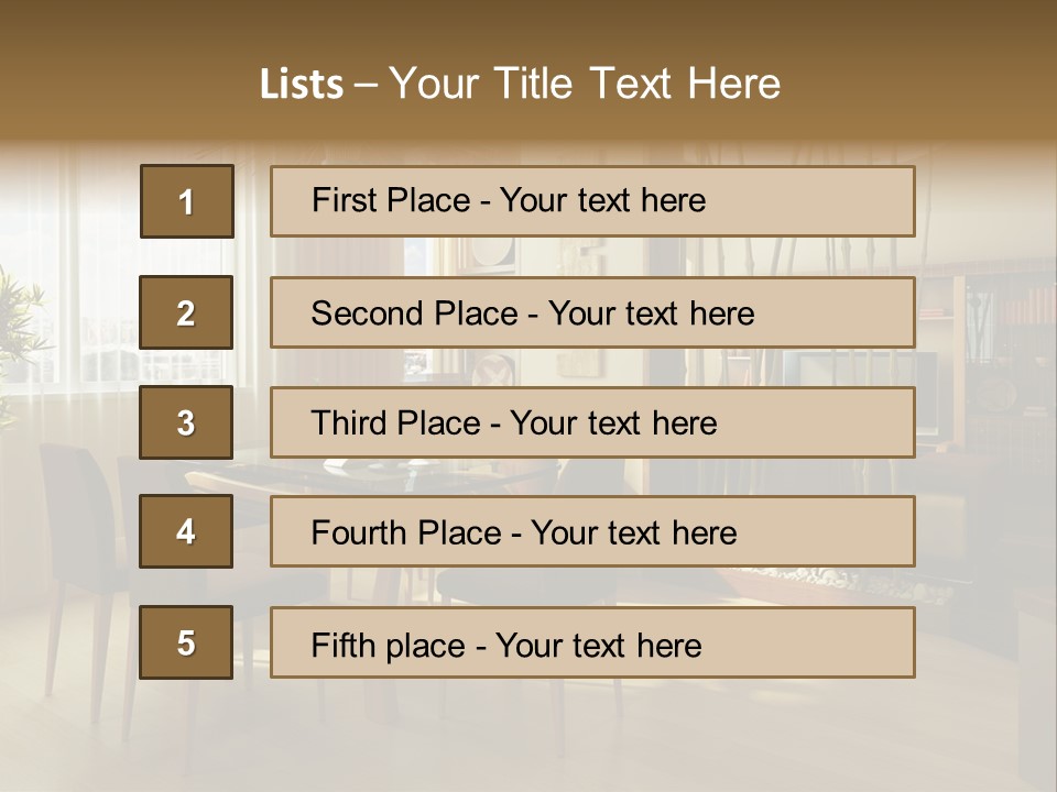 Dining Room Interior Design PowerPoint Template