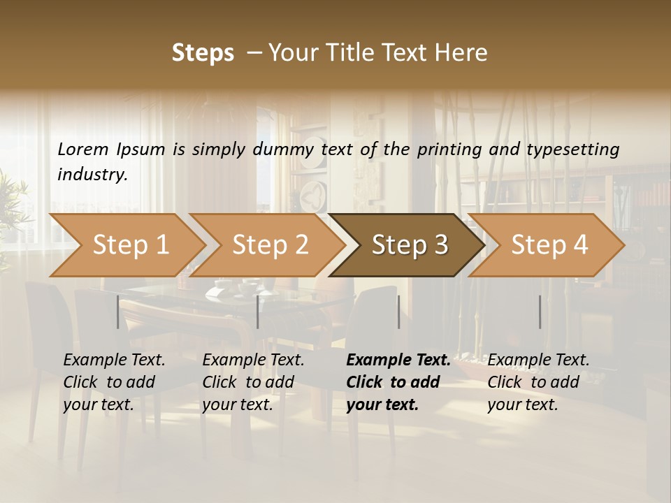 Dining Room Interior Design PowerPoint Template