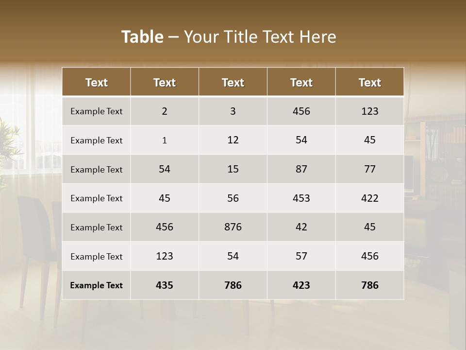 Dining Room Interior Design PowerPoint Template