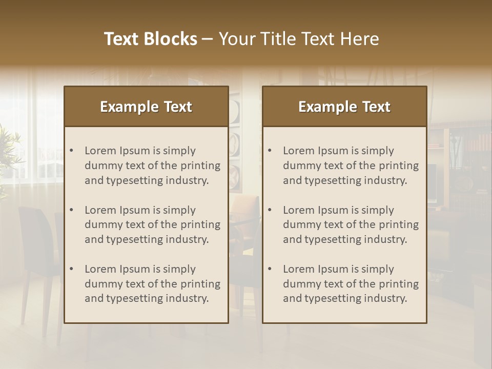 Dining Room Interior Design PowerPoint Template