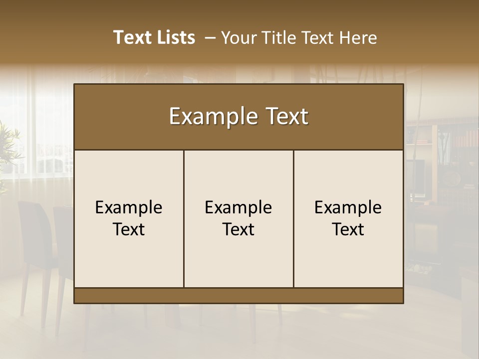 Dining Room Interior Design PowerPoint Template