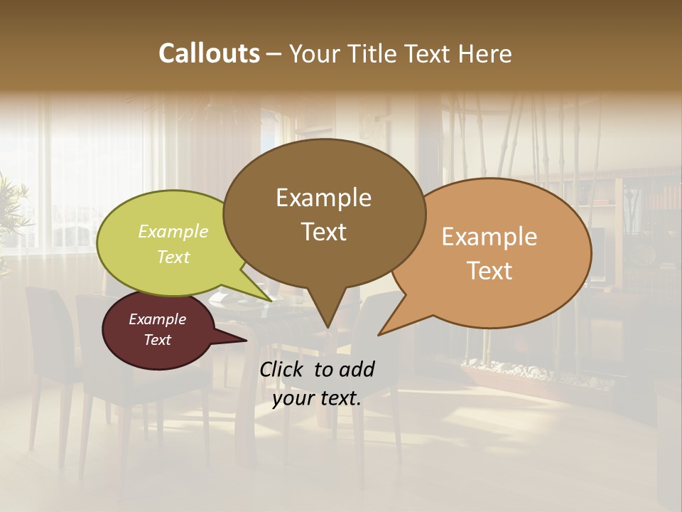 Dining Room Interior Design PowerPoint Template