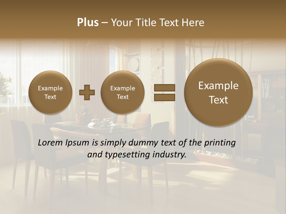 Dining Room Interior Design PowerPoint Template