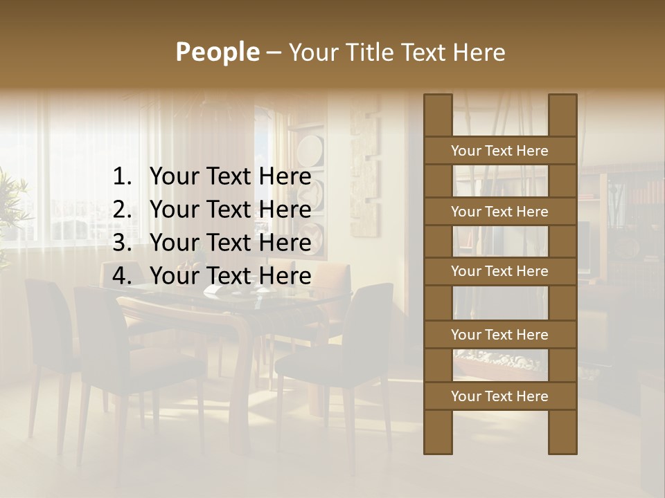 Dining Room Interior Design PowerPoint Template