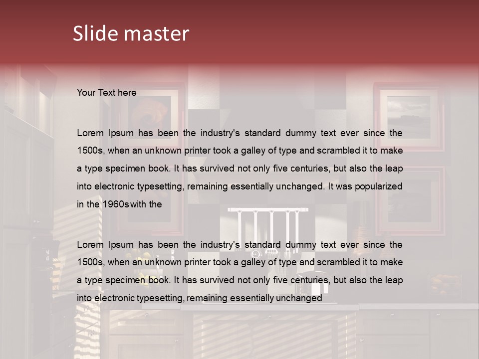 Simple Kitchen Interior Design PowerPoint Template