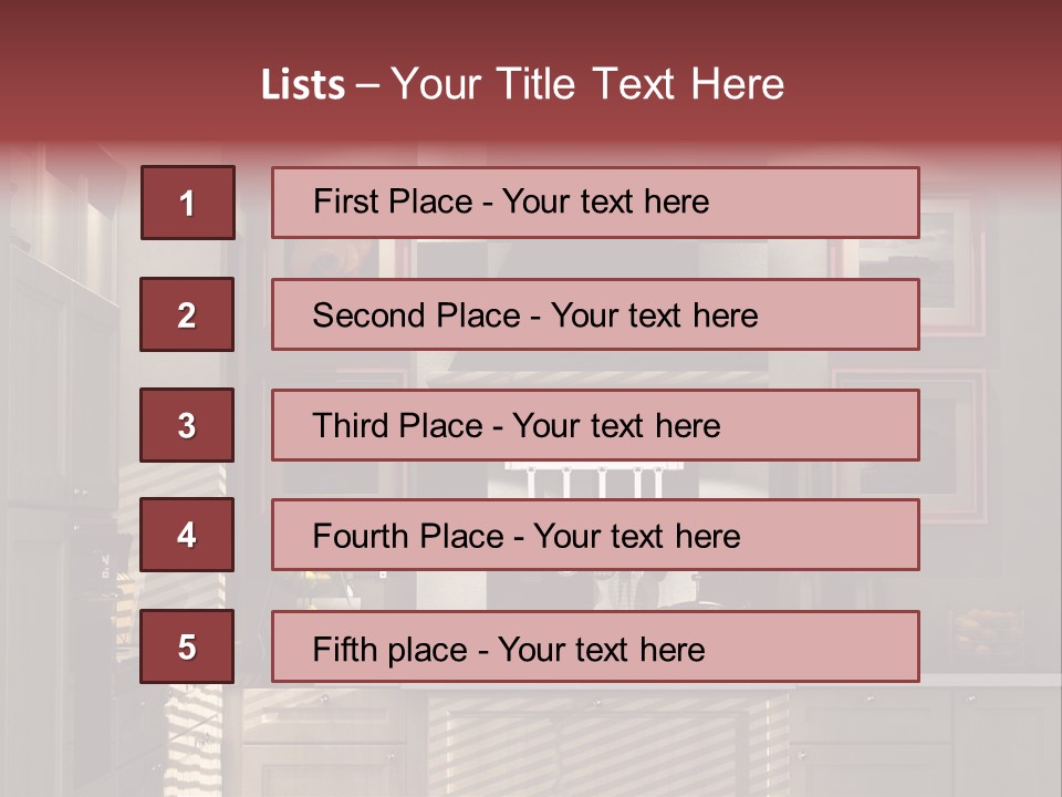 Simple Kitchen Interior Design PowerPoint Template