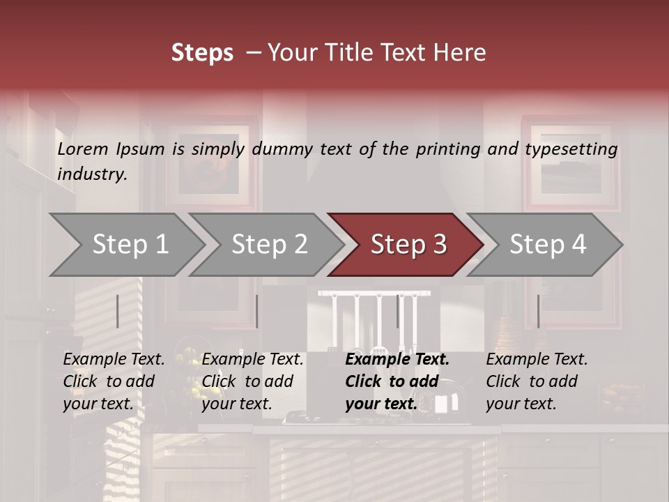 Simple Kitchen Interior Design PowerPoint Template