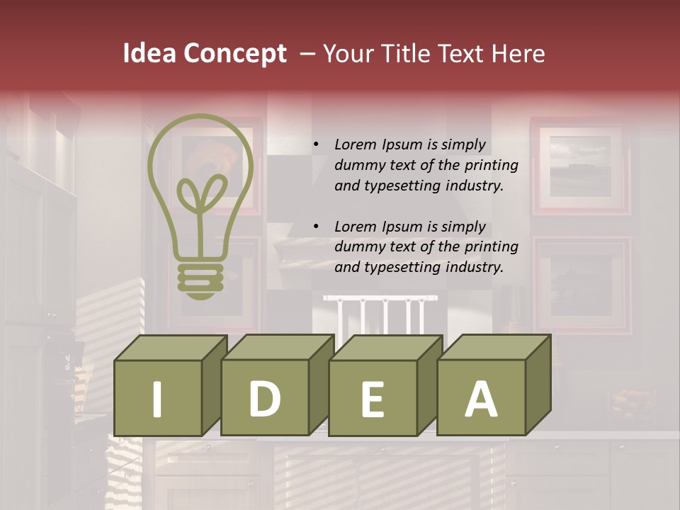 Simple Kitchen Interior Design PowerPoint Template