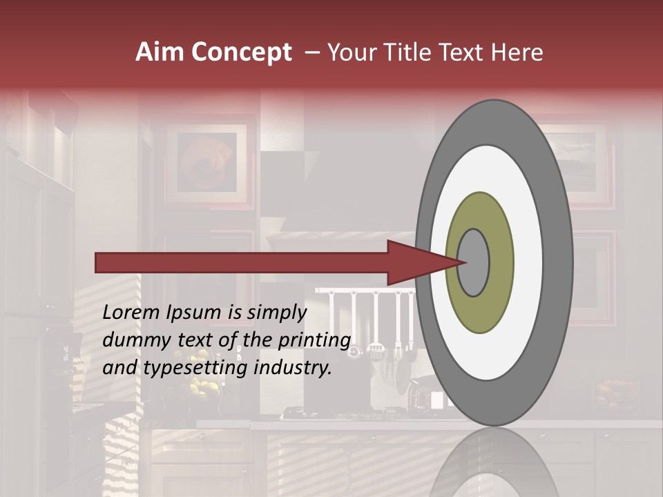 Simple Kitchen Interior Design PowerPoint Template