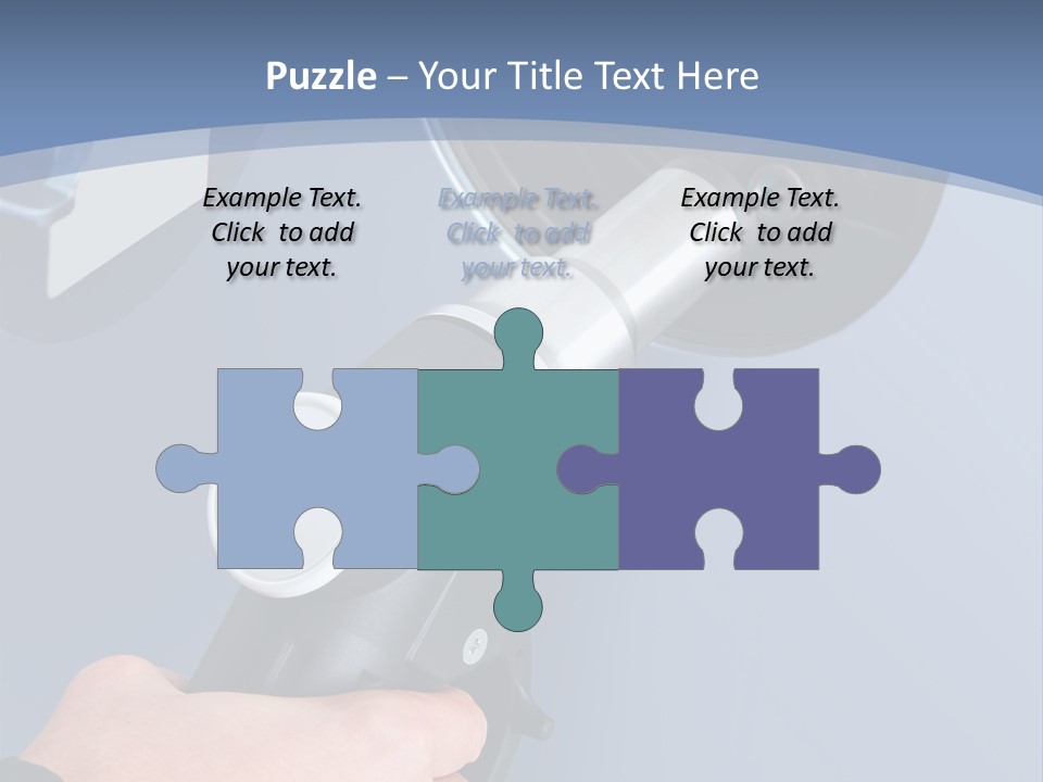 Putting Gas Into A Car PowerPoint Template