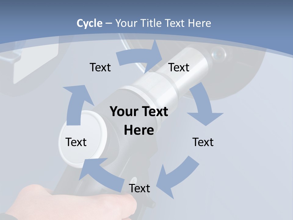 Putting Gas Into A Car PowerPoint Template